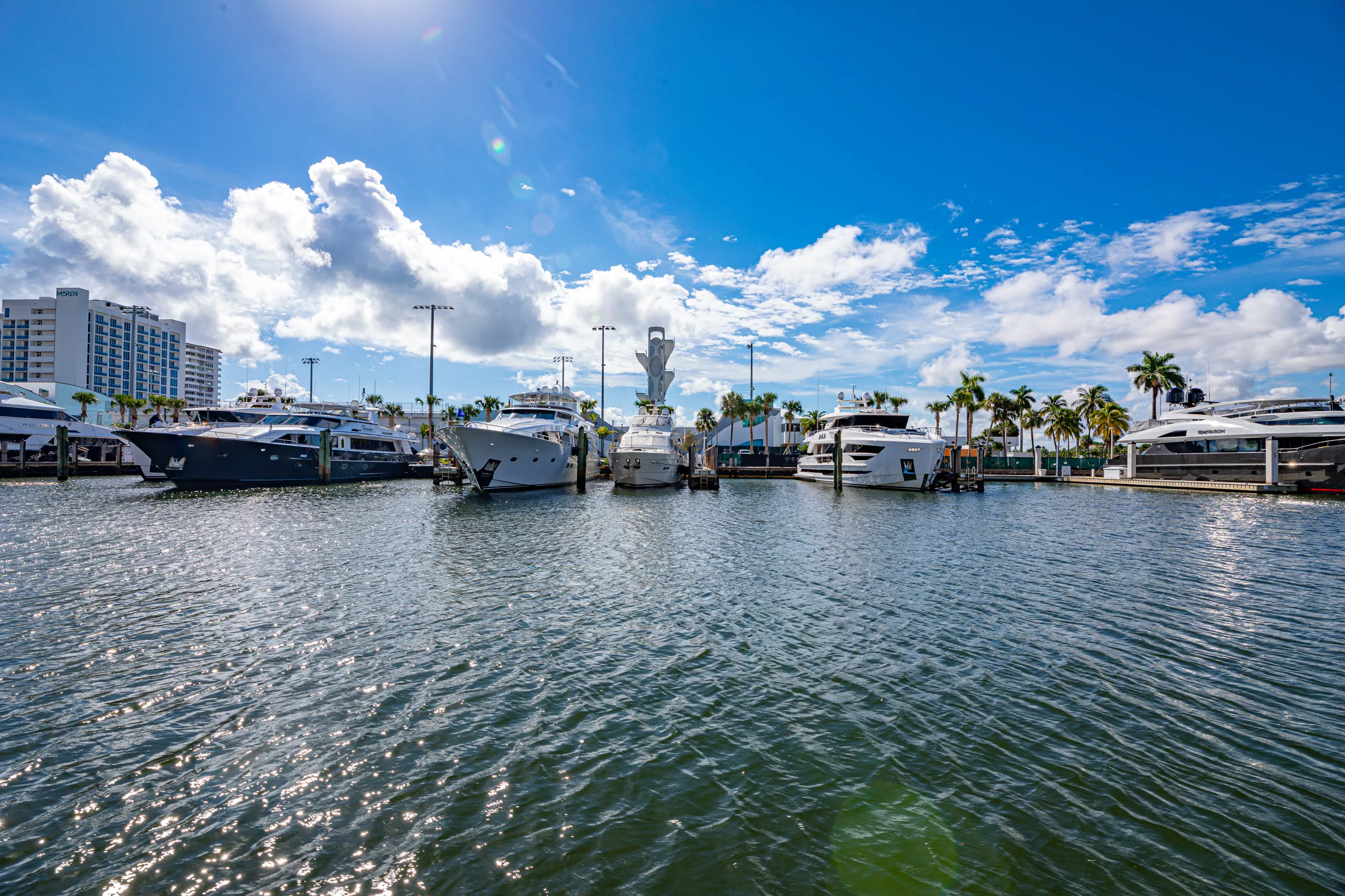 Boat slips at Hall of Fame Marina in Fort Lauderdale